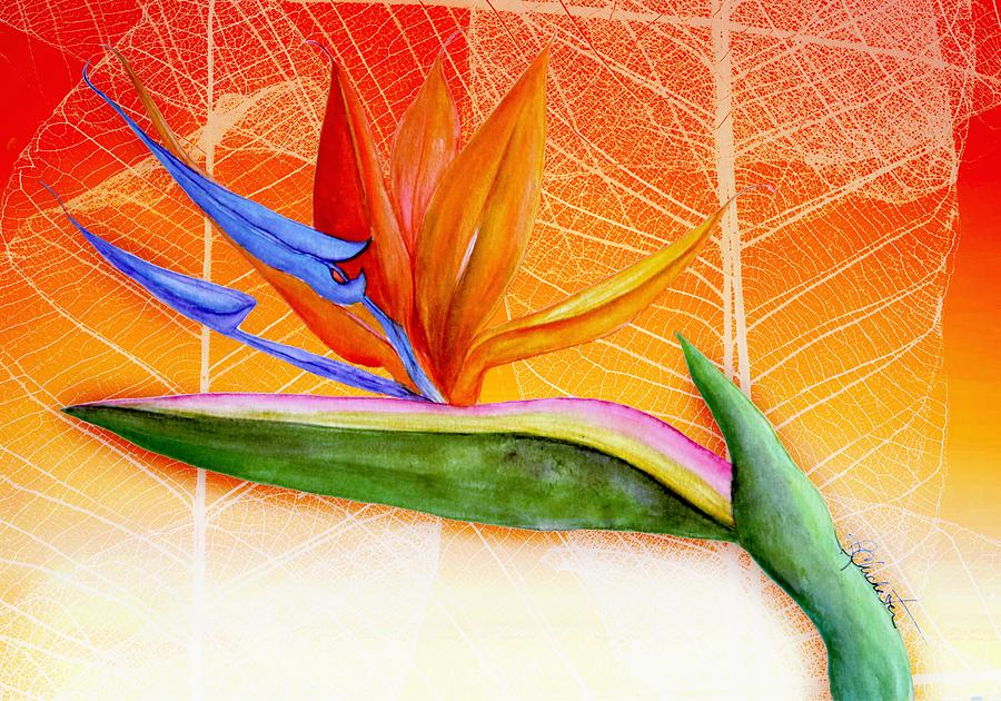Bird Of Paradise Painting by Barbara Chichester