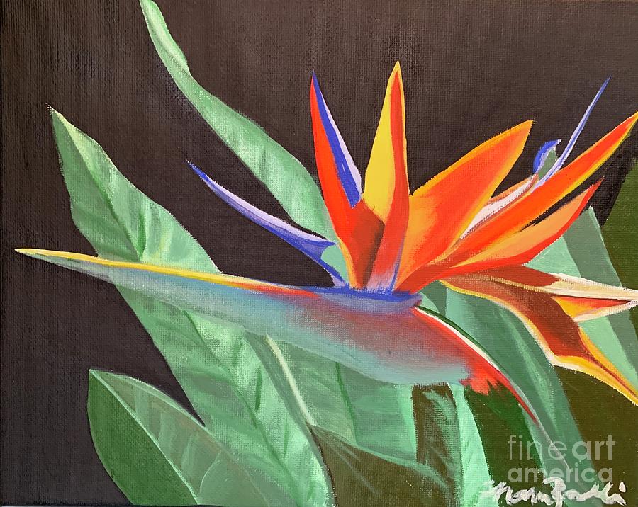 Bird of Paradise by Night Painting by Sharon Roselli - Fine Art America