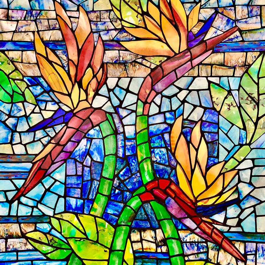 Bird of Paradise Mosaic Mixed Media by Dana Roper