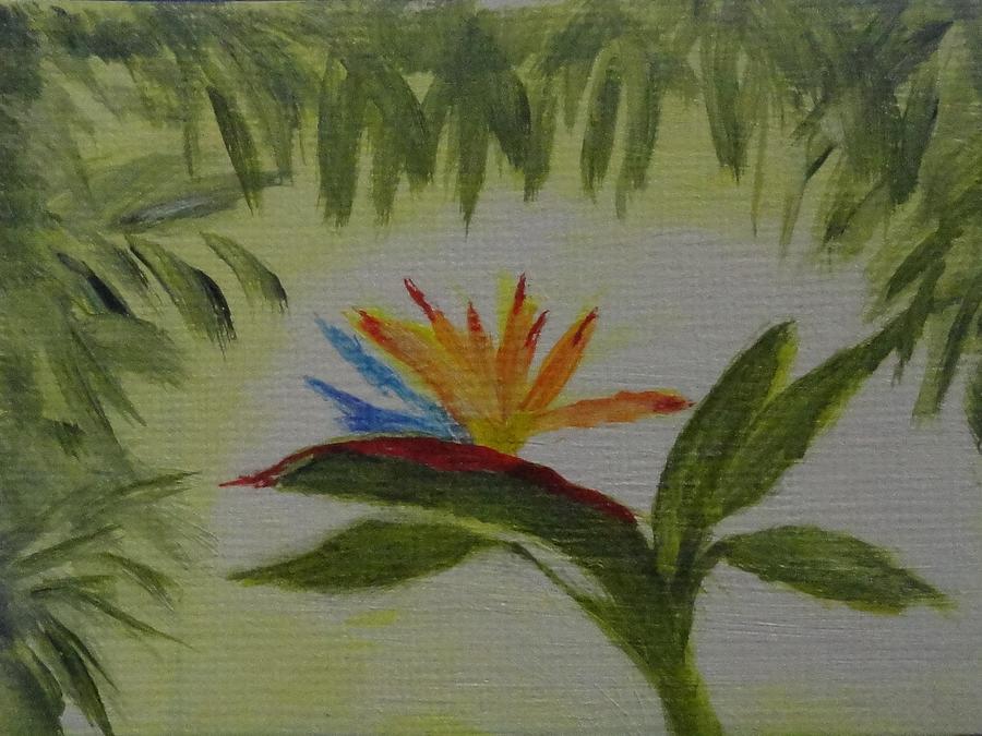 Bird Of Paradise, the 2nd  Painting by Rosie Foshee