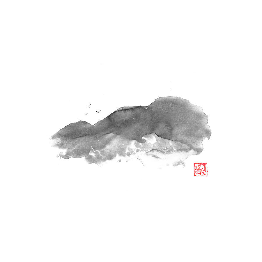 Bird Drawing - Bird Of The Mountain by Pechane Sumie