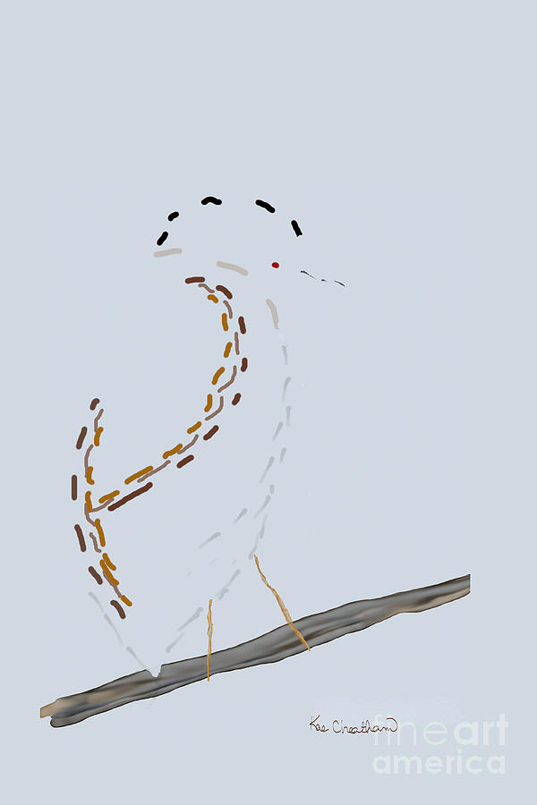Bird on Branch Digital Art by Kae Cheatham