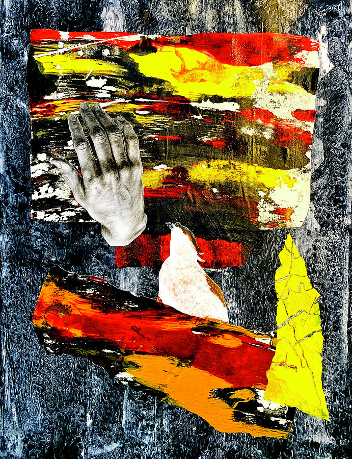 Bird out of Hand Mixed Media by Lorena Cassady