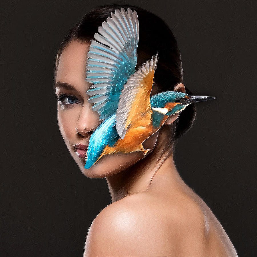 Bird Woman Painting by Tony Rubino