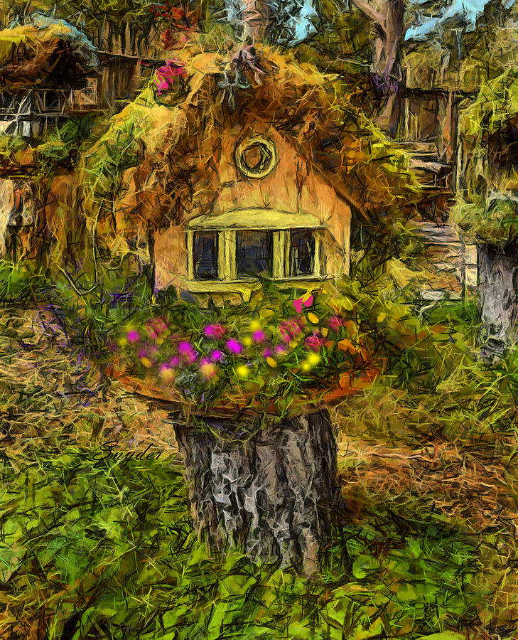 Birdhouse on a Stump Artistic Photograph by Floyd Snyder