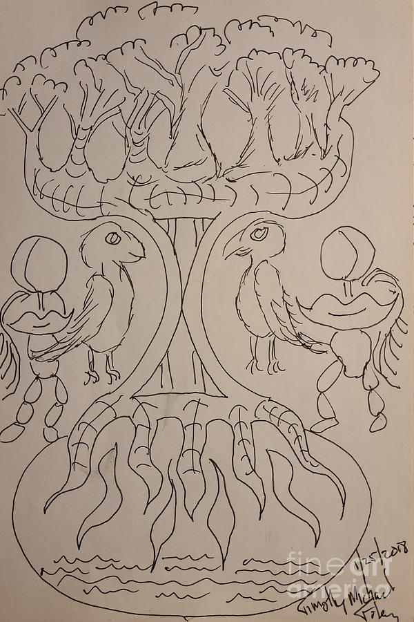 Birds And Nests Drawing