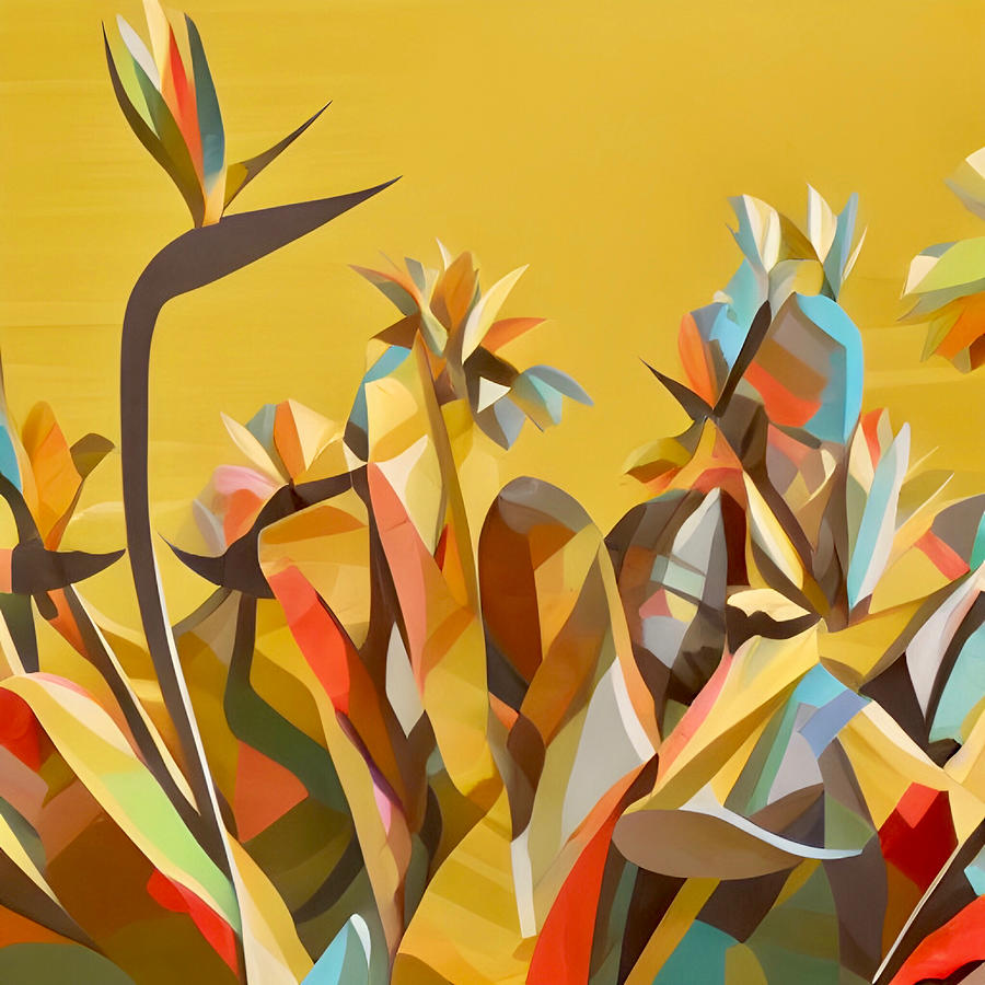 Birds and Palms in Paradise  Digital Art by Dana Roper