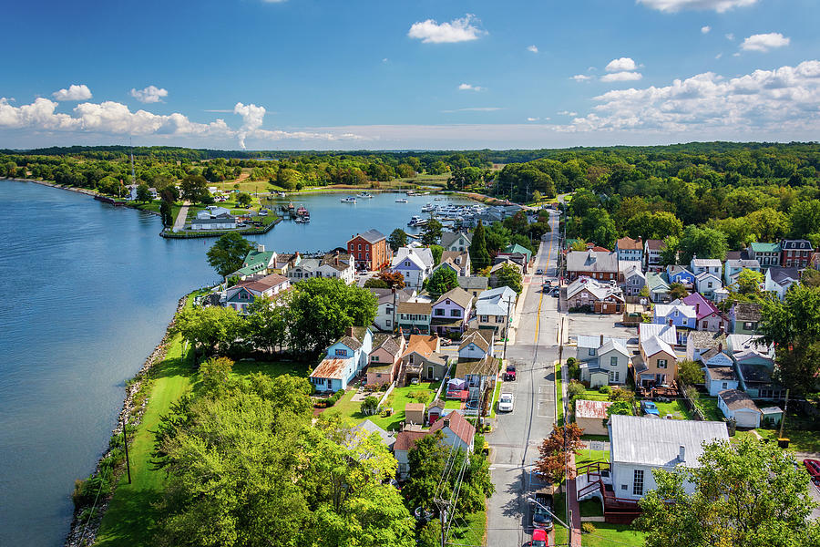 Bird's Eye Chesapeake City Photograph by Jon Bilous | Fine Art America