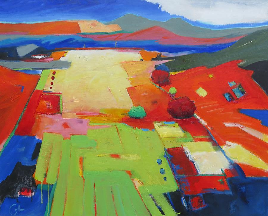 Mountain Painting - Birds Eye View by Gary Coleman
