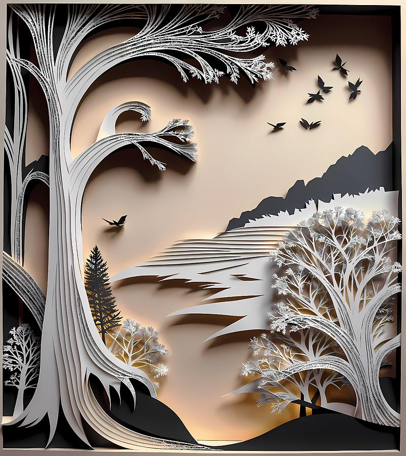 Birds in Flight Digital Art by Samuel HUYNH Birds in Flight Digital Art by Samuel HUYNH