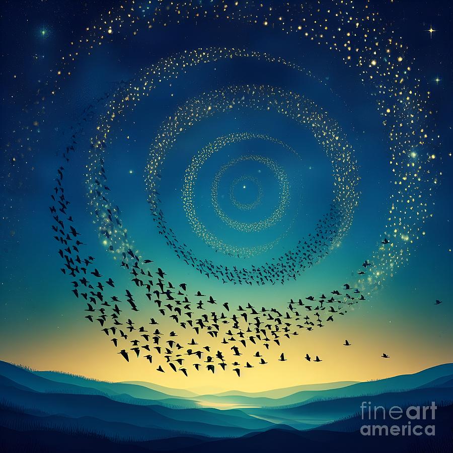 Birds of a Feather Flock Together Digital Art by Cherished Moments