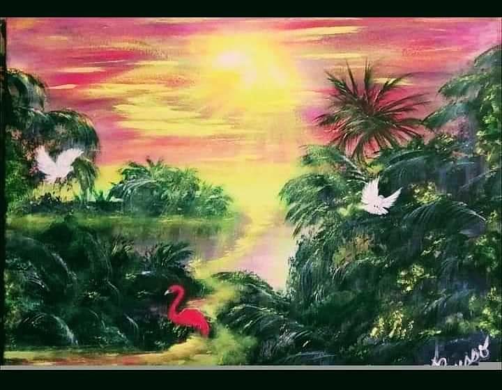 Birds Of Paradise Painting
