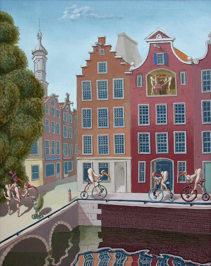 Birdy Amsterdam Painting by Victor Molev