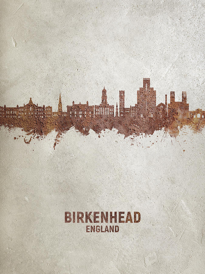 Birkenhead England Skyline #13 Digital Art by Michael Tompsett
