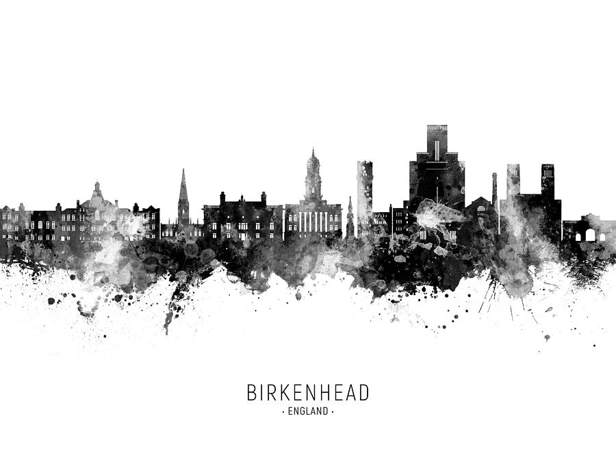 Birkenhead England Skyline #76 Digital Art by Michael Tompsett