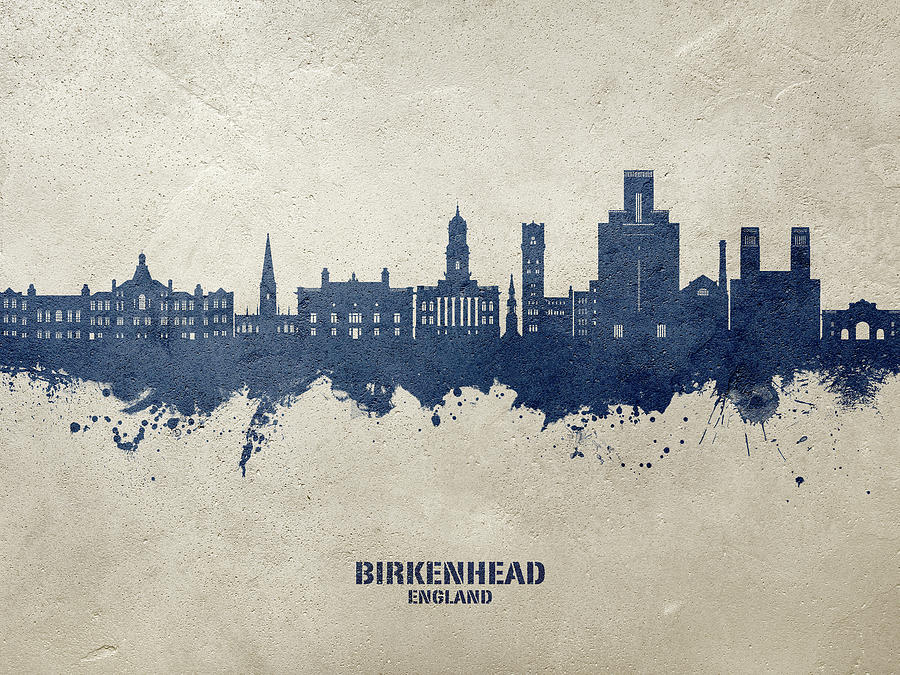Birkenhead England Skyline #86 Digital Art by Michael Tompsett