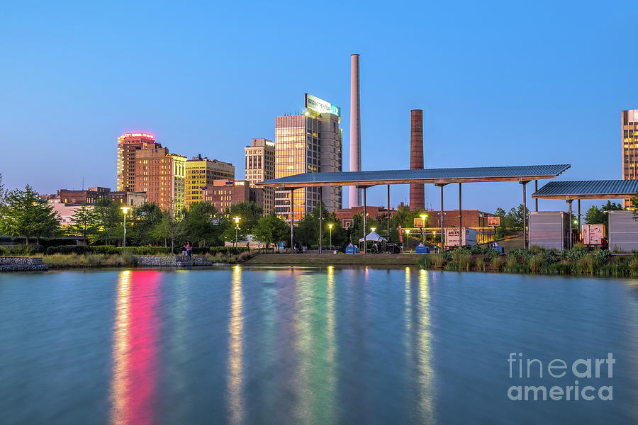 Birmingham, Alabama cityscape viewed from Railroad Park Photograph by Martin Williams