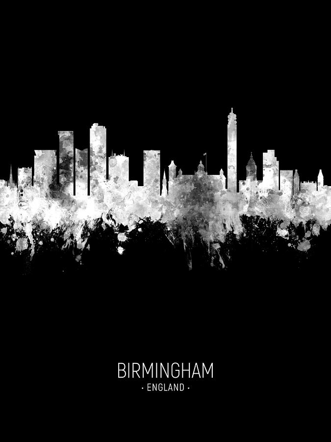 Birmingham England Skyline #40 Digital Art by Michael Tompsett