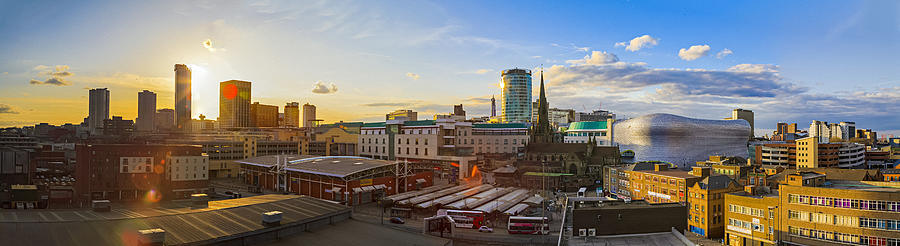 Birmingham skyline at sunset. Photograph by Pawel Libera