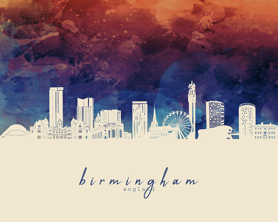 Birmingham Skyline Panorama 3 Digital Art
