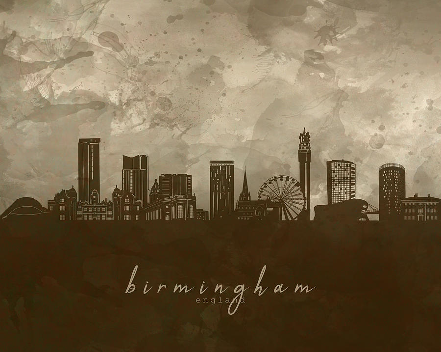 Birmingham Skyline Panorama 4 Digital Art