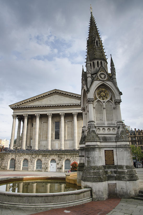 Birmingham Town Hall and the Chamberlain Memorial Photograph by John Lawson, Belhaven