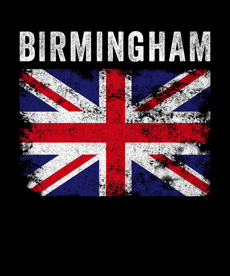 Birmingham UK Flag British Souvenir Cool Digital Art by Vintage and ...