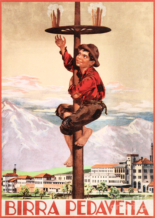 Birra Pedavena 1930 Italian Beer Advert Vintage Poster Print Art Bar Decoration