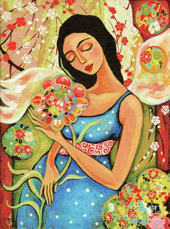 Birth Flower Painting by Eva Campbell