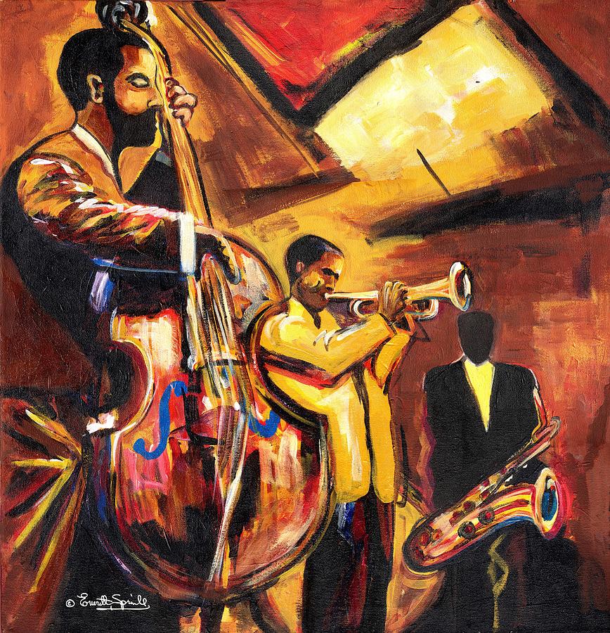 Cubism Painting - Birth Of Cool by Everett Spruill Cubism Painting - Birth Of Cool by Everett Spruill