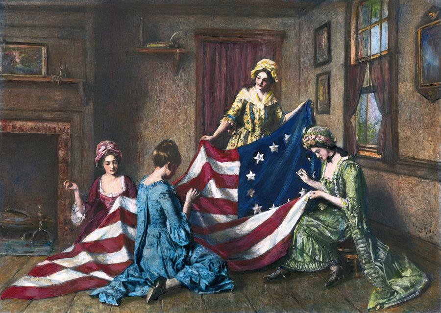 Birth Of The Flag Painting by Granger