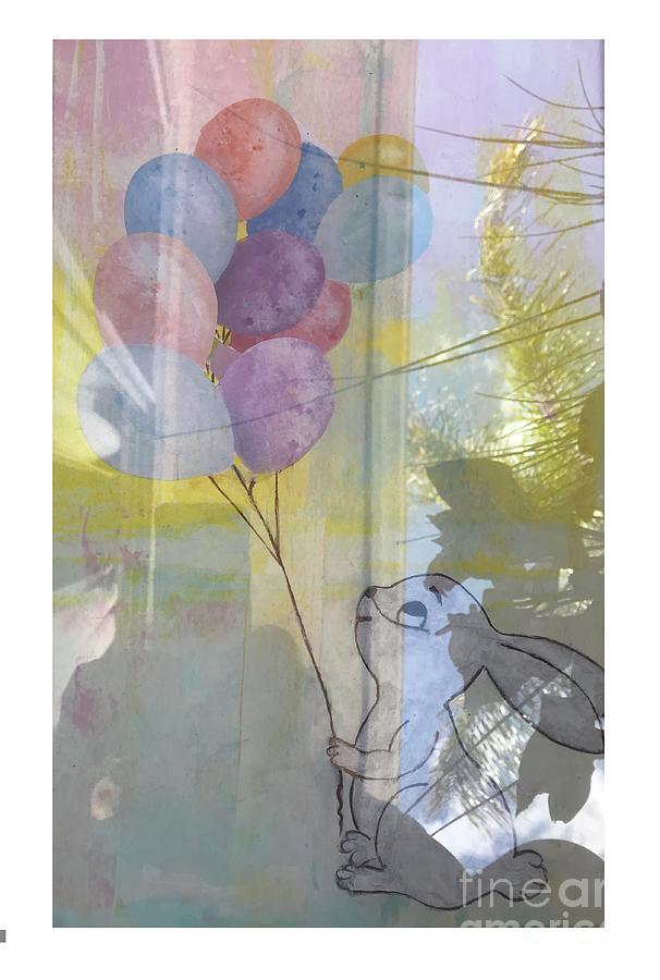 Abstract Painting - Birthday Baloons by Nabila Mahmoud
