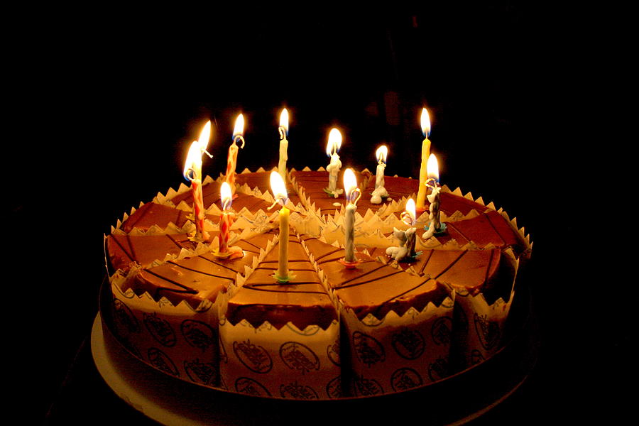 Birthday Cake with Candles Photograph by Masha Batkova
