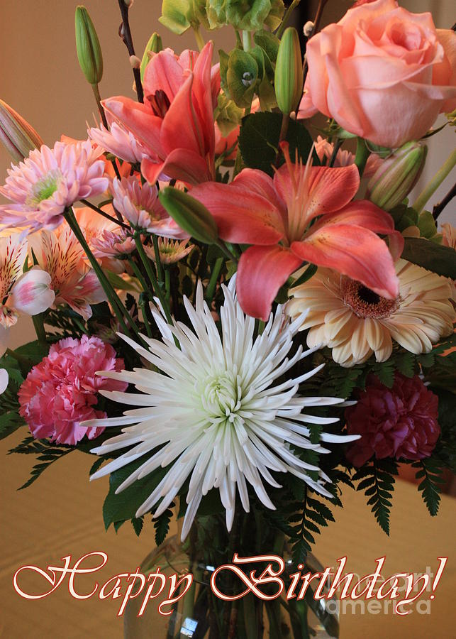 Birthday Card - Pink Bouquet Photograph by Carol Groenen
