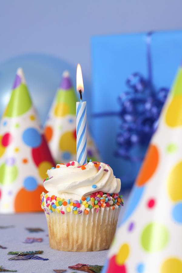 Birthday cupcake Photograph by Daniel Hurst Photography