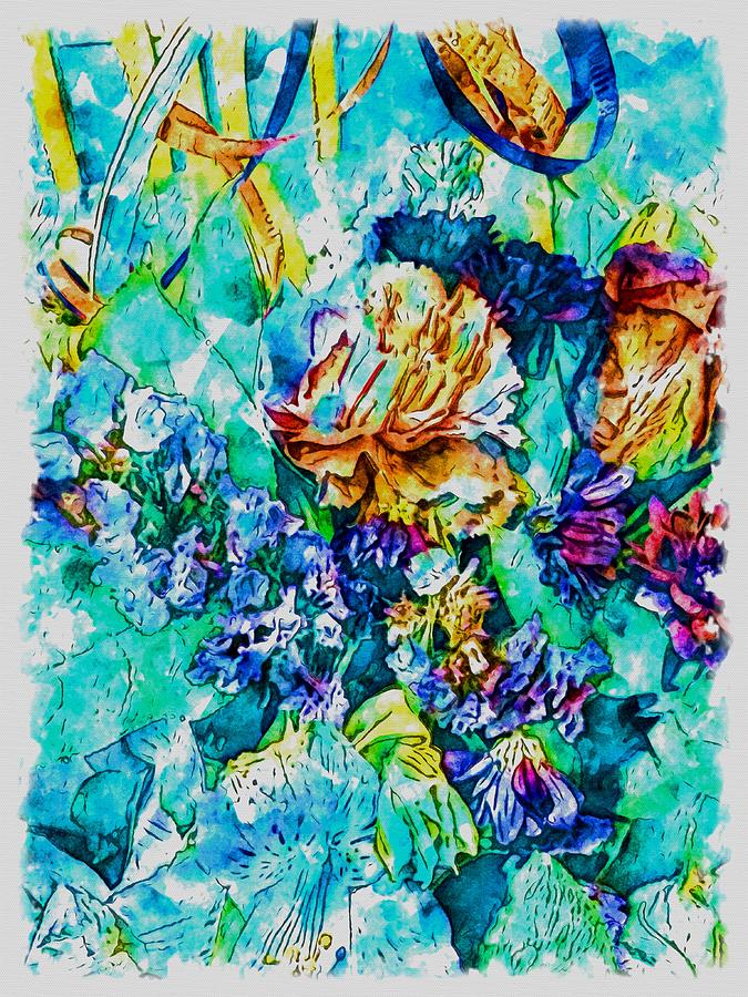 Birthday Flowers Mixed Media by Eileen Backman