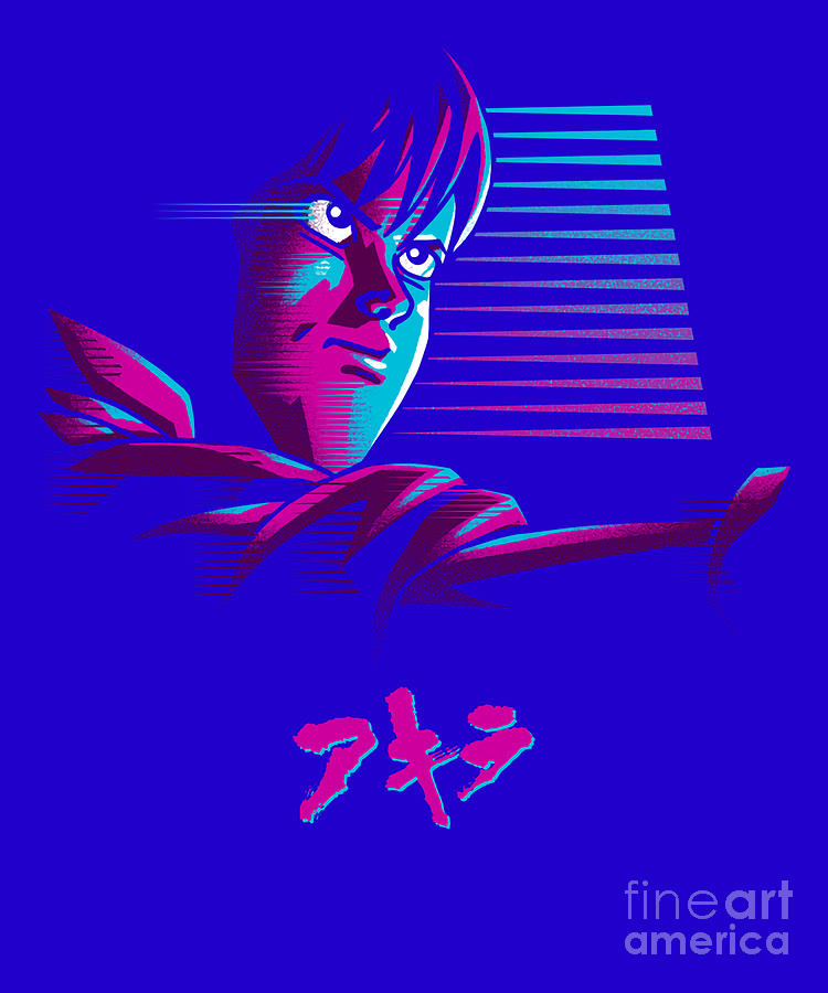 Birthday Gift Akira Anime Manga Kurosawa Retro Wave Digital Art by ...