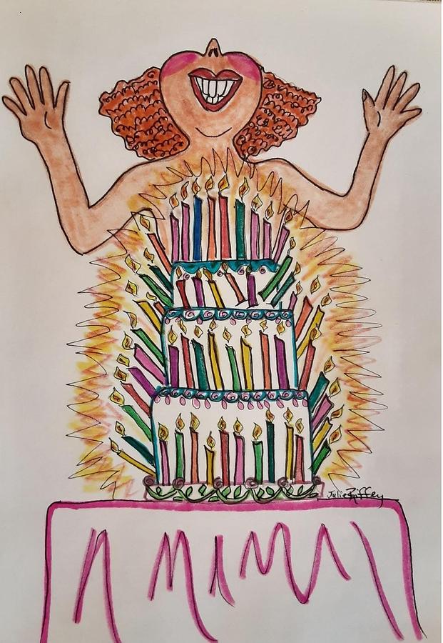 Candle Mixed Media - Birthday Girl by Julie Brugh Riffey