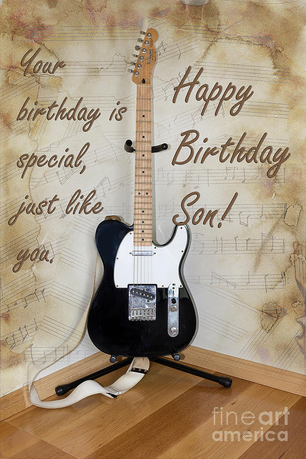 Birthday Guitar Photograph by Elaine Teague