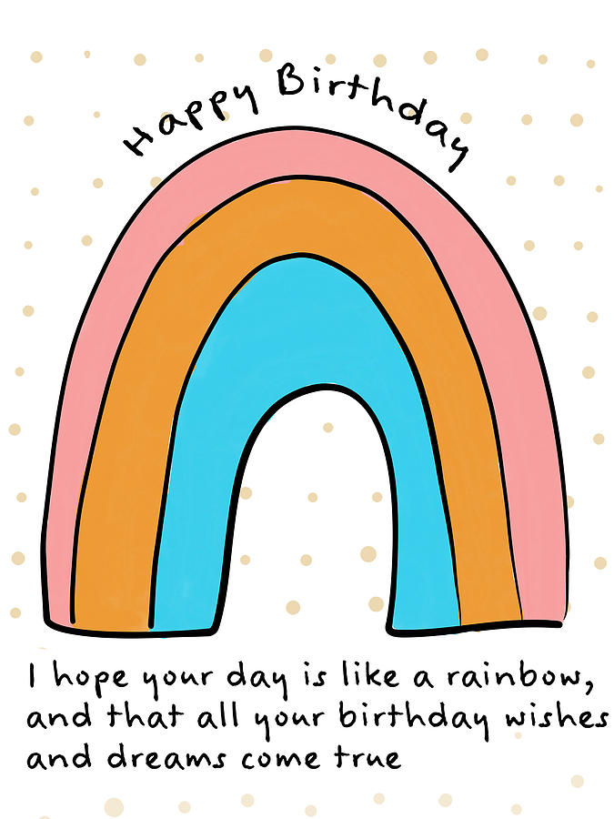 Birthday Like A Rainbow Digital Art by Ashley Rice - Pixels