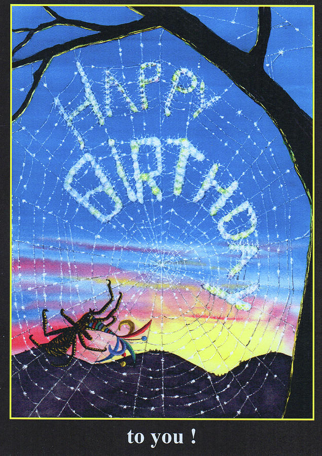 Birthday Spider Painting by Catherine G McElroy