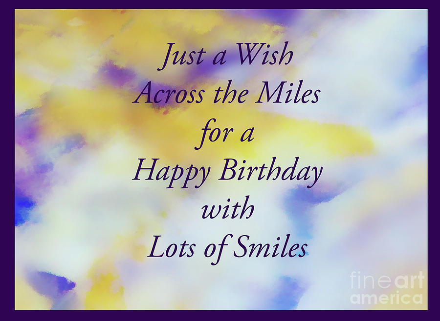 Birthday Wish Across the Miles Mixed Media by Sharon Williams Eng