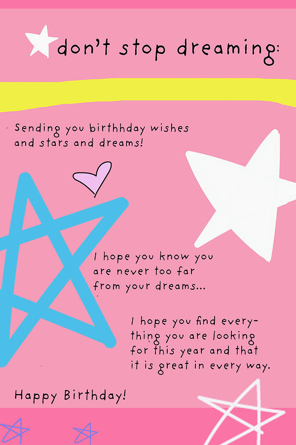 Birthday Wishes And Stars  Digital Art by Ashley Rice