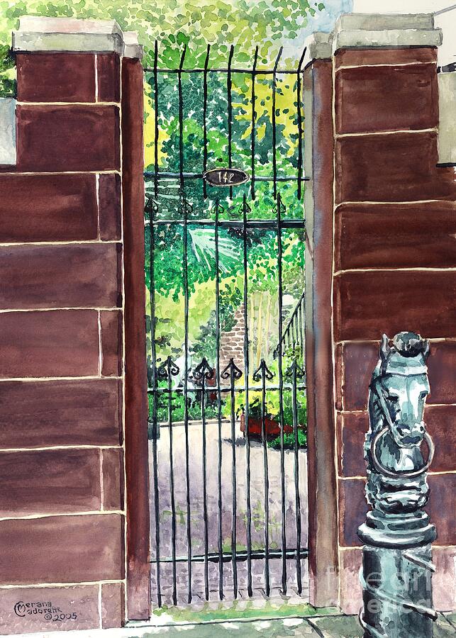 Birthplace, side entrance Painting by Merana Cadorette