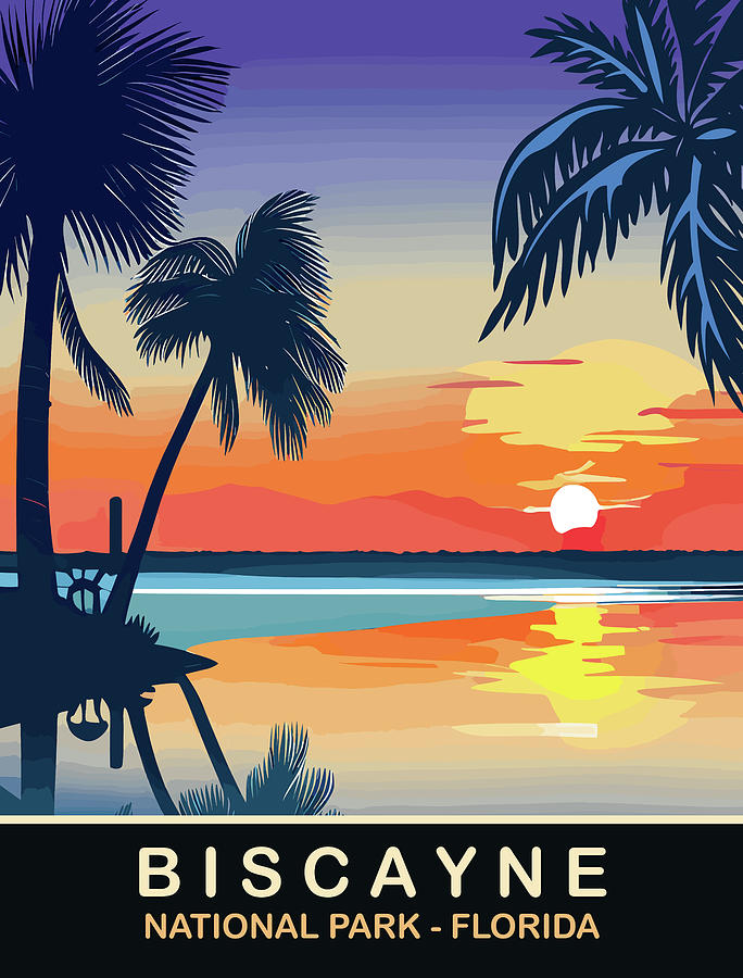 Biscayne, Sunset Digital Art by Long Shot