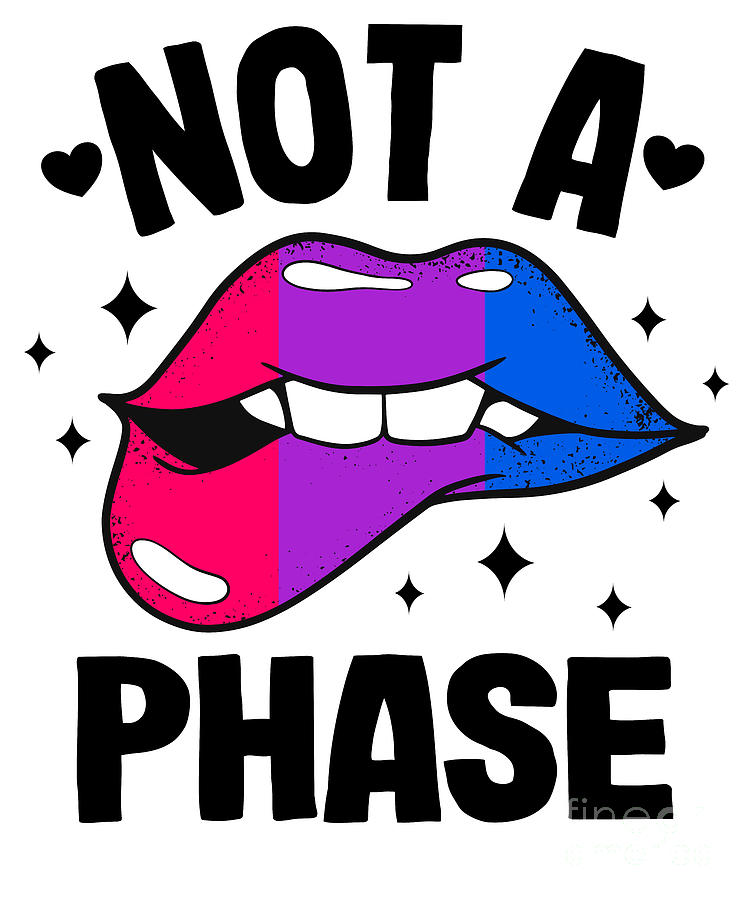 Bisexual Gay Pride Not A Phase Funny Bi Pride Digital Art By Lisa Stronzi Fine Art America