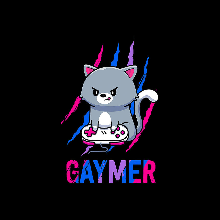 Bisexual Gaymer Geek Pride LGBT Video Game Lovers Digital Art by Vivian  Harvey - Pixels