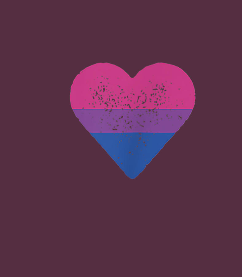 Bisexual Heart Bisexuality Bi Love Flag Lgbtq Pride Digital Art By Dexi