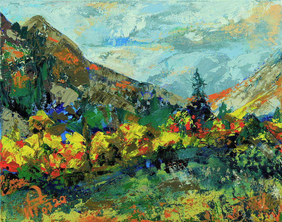 Bishop Mountains Autumn Painting by Walter Fahmy - Fine Art America