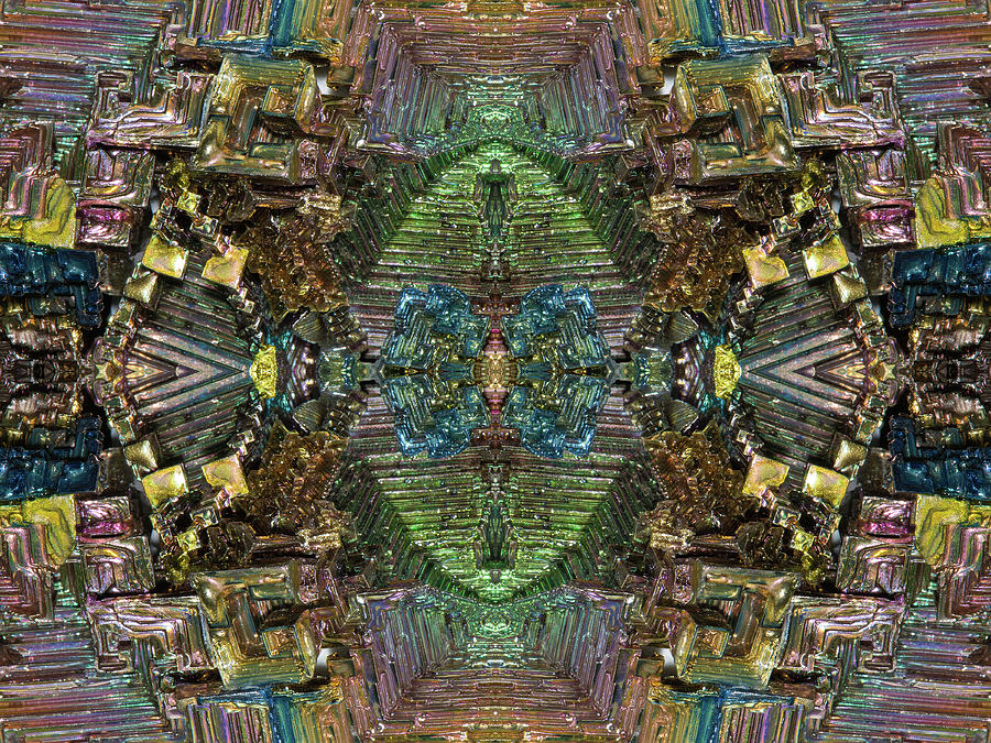 Bismoth Crystal, Kaleidoscope, Nature, Abstract Photograph by Eric Abernethy